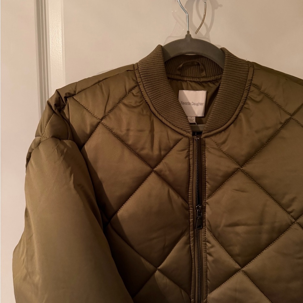 Favorite Daughter Khaki Quilted Jacket
